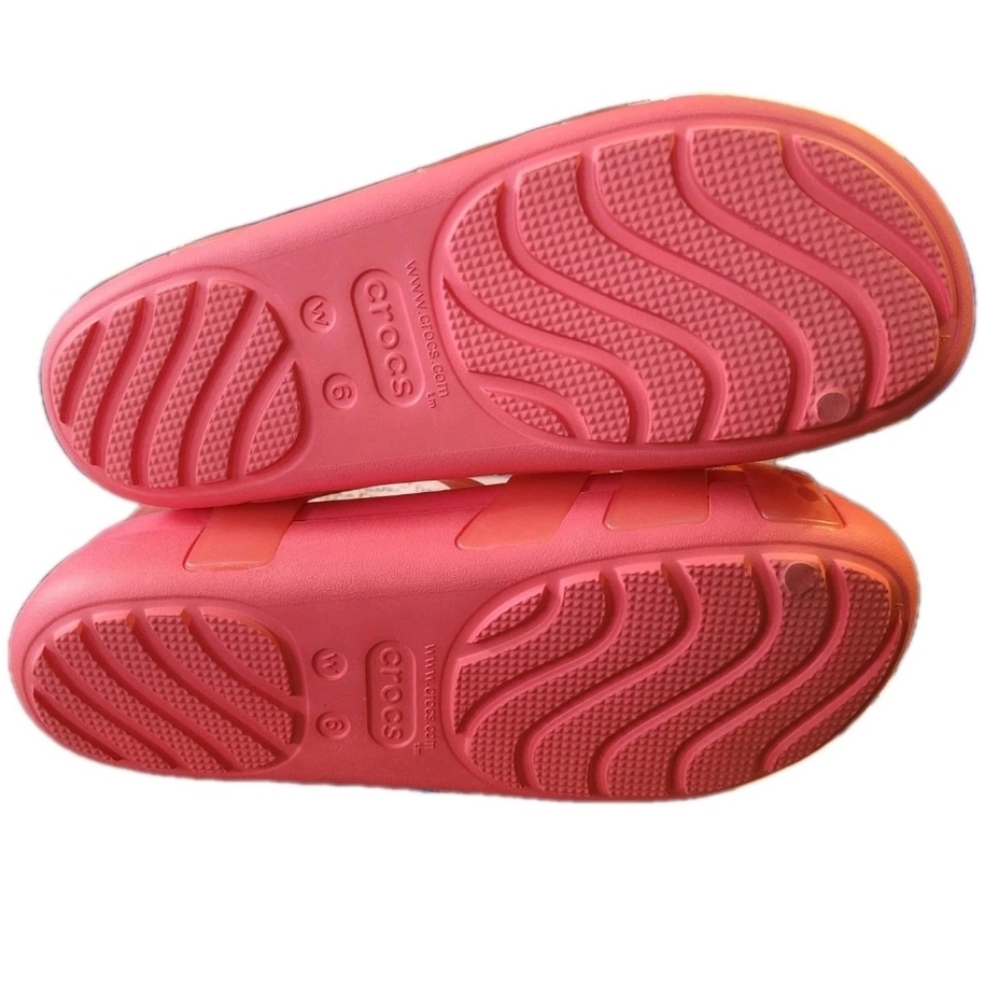 Crocs Womens Splash Glossy Fisherman Sandals Strappy Platform Watermelon Pink 6 - Picture 6 of 6